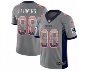 Youth Nike New England Patriots #98 Trey Flowers Limited Gray Rush Drift Fashion NFL Jersey