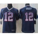 nike youth nfl jerseys new england patriots #12 brady blue[Elite drift fashion]