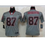 nike youth nfl jerseys new england patriots #87 gronkowski grey[nike lights out]