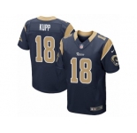 Men's Nike Los Angeles Rams #18 Cooper Kupp Elite Navy Blue Team Color NFL Jersey