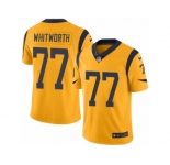 Men's Nike Los Angeles Rams #77 Andrew Whitworth Elite Gold Rush NFL Jersey