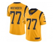 Men's Nike Los Angeles Rams #77 Andrew Whitworth Elite Gold Rush NFL Jersey