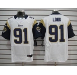 nike nfl jerseys st. louis rams #91 long white[Elite]