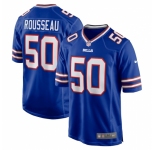 Men's Buffalo Bills #50 Gregory Rousseau Nike Royal 2021 NFL Draft First Round Pick Game Jersey