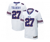 Men's Nike Buffalo Bills #27 Mike Tolbert Elite White NFL Jersey