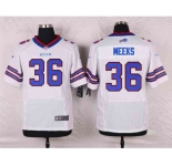 nike nfl jerseys buffalo bills #36 meeks white[Elite]
