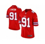 nike nfl jerseys buffalo bills #91 lawson red[Elite]