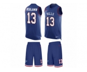 Men Nike Buffalo Bills #13 Kelvin Benjamin Limited Royal Blue Tank Top Suit NFL Jersey