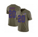 Men Nike Buffalo Bills #20 Shareece Wright Limited Olive 2017 Salute to Service NFL Jersey