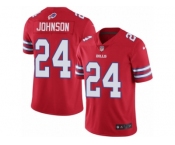 Men Nike Buffalo Bills #24 Leonard Johnson Limited Red Rush Vapor Untouchable NFL Jersey