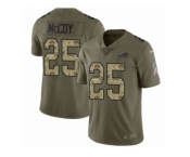 Men Nike Buffalo Bills #25 LeSean McCoy Limited Olive Camo 2017 Salute to Service NFL Jersey