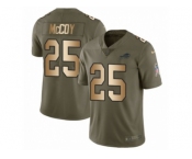 Men Nike Buffalo Bills #25 LeSean McCoy Limited Olive Gold 2017 Salute to Service NFL Jersey