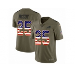 Men Nike Buffalo Bills #25 LeSean McCoy Limited Olive USA Flag 2017 Salute to Service NFL Jersey