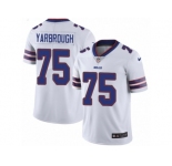 Men Nike Buffalo Bills #75 Eddie Yarbrough White Vapor Untouchable Limited Player NFL Jersey