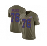 Men Nike Buffalo Bills #76 John Miller Limited Olive 2017 Salute to Service NFL Jersey