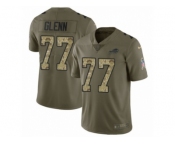 Men Nike Buffalo Bills #77 Cordy Glenn Limited Olive Camo 2017 Salute to Service NFL Jersey