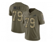 Men Nike Buffalo Bills #79 Jordan Mills Limited Olive Camo 2017 Salute to Service NFL Jersey