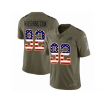 Men Nike Buffalo Bills #92 Adolphus Washington Limited Olive USA Flag 2017 Salute to Service NFL Jersey