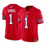 Men's Buffalo Bills #1 Curtis Samuel Red 2023 F.U.S.E. Vapor Untouchable Limited Football Stitched Jersey