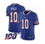 Men's Buffalo Bills #10 Cole Beasley Royal Blue Team Color Vapor Untouchable Limited Player 100th Season Football Jersey