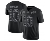 Men's Buffalo Bills #10 Khalil Shakir Black 2026 F.U.S.E. Salute to Service Limited Stitched Football Jersey