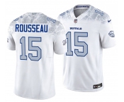 Men's Buffalo Bills #15 Gregory Rousseau White 2025 F.U.S.E. “Rivalries” Vapor Untouchable Limited Stitched Football Jersey