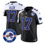Men's Buffalo Bills #17 Josh Allen Black Alternate F.U.S.E. 4-Star C With Est. 1960 Patch Vapor Untouchable Limited Football Stitched Jersey