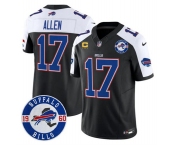 Men's Buffalo Bills #17 Josh Allen Black Alternate F.U.S.E. 4-Star C With Est. 1960 Patch Vapor Untouchable Limited Football Stitched Jersey