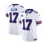 Men's Buffalo Bills #17 Josh Allen White 2023 F.U.S.E. With 4-Star C Patch Vapor Untouchable Limited Football Stitched Jersey