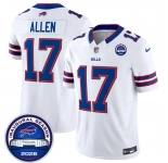Men's Buffalo Bills #17 Josh Allen White F.U.S.E. 2026 Inaugural Season at Highmark Stadium Football Stitched Jersey