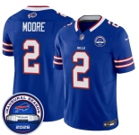 Men's Buffalo Bills #2 D.J. Moore Blue F.U.S.E. 2026 Inaugural Season at Highmark Stadium Football Stitched Jersey