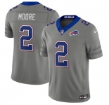Men's Buffalo Bills #2 D.J. Moore Gray F.U.S.E. 2026 Nickel City Vapor Football Stitched Jersey