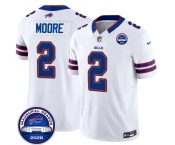 Men's Buffalo Bills #2 D.J. Moore White F.U.S.E. 2026 Inaugural Season at Highmark Stadium Patch Football Stitched Jersey