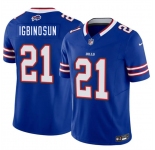 Men's Buffalo Bills #21 Davison Igbinosun Blue 2026 Draft F.U.S.E. Vapor Untouchable Limited Football Stitched Jersey