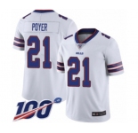 Men's Buffalo Bills #21 Jordan Poyer White Vapor Untouchable Limited Player 100th Season Football Jersey