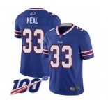 Men's Buffalo Bills #33 Siran Neal Royal Blue Team Color Vapor Untouchable Limited Player 100th Season Football Jersey