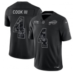 Men's Buffalo Bills #4 James Cook III Black 2026 F.U.S.E. Salute to Service Limited Stitched Football Jersey