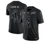 Men's Buffalo Bills #4 James Cook III Black 2026 F.U.S.E. Salute to Service Limited Stitched Football Jersey