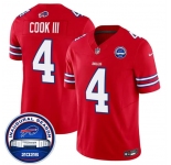 Men's Buffalo Bills #4 James Cook III Red F.U.S.E. 2026 Inaugural Season at Highmark Stadium Football Stitched Jersey