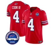 Men's Buffalo Bills #4 James Cook III Red F.U.S.E. 2026 Inaugural Season at Highmark Stadium Football Stitched Jersey