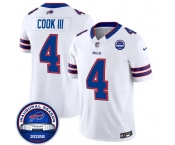 Men's Buffalo Bills #4 James Cook III White F.U.S.E. 2026 Inaugural Season at Highmark Stadium Football Stitched Jersey