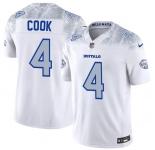 Men's Buffalo Bills #4 James Cook White 2025 F.U.S.E. “Rivalries†Vapor Limited Football Stitched Jersey