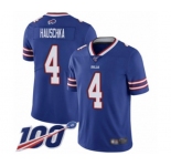Men's Buffalo Bills #4 Stephen Hauschka Royal Blue Team Color Vapor Untouchable Limited Player 100th Season Football Jersey