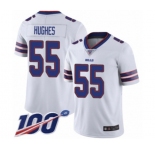 Men's Buffalo Bills #55 Jerry Hughes White Vapor Untouchable Limited Player 100th Season Football Jersey