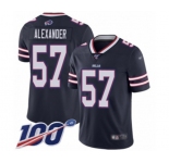 Men's Buffalo Bills #57 Lorenzo Alexander Limited Navy Blue Inverted Legend 100th Season Football Jersey