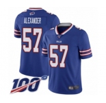 Men's Buffalo Bills #57 Lorenzo Alexander Royal Blue Team Color Vapor Untouchable Limited Player 100th Season Football Jersey