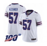 Men's Buffalo Bills #57 Lorenzo Alexander White Vapor Untouchable Limited Player 100th Season Football Jersey