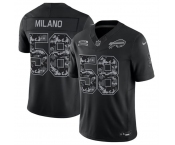 Men's Buffalo Bills #58 Matt Milano Black 2026 F.U.S.E. Salute to Service Limited Stitched Football Jersey