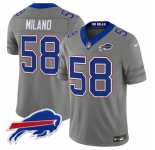 Men's Buffalo Bills #58 Matt Milano Gray F.U.S.E. 2026 Nickel City Vapor Football Stitched Jersey