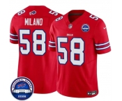 Men's Buffalo Bills #58 Matt Milano Red F.U.S.E. 2026 Inaugural Season at Highmark Stadium Football Stitched Jersey